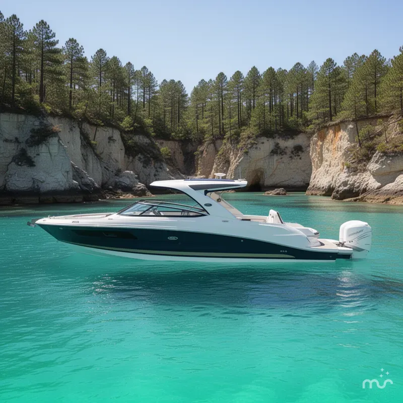 Slide: The Image of Sea Ray SLX 350 Outboard 2018 - 2