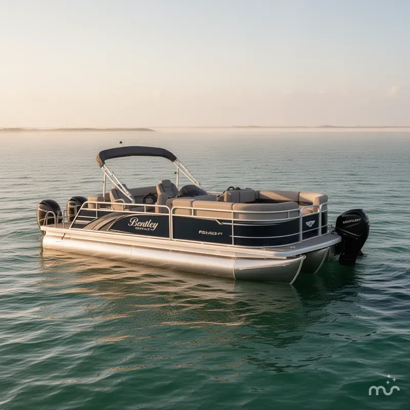 Slide: The Image of Bentley Pontoons Fish 243 4PT 2026 - 2