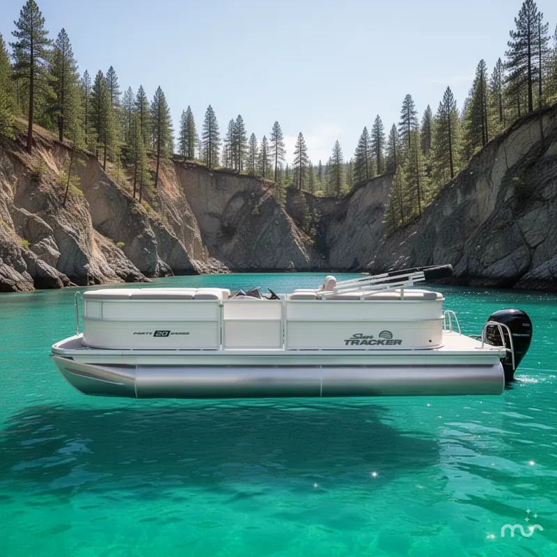 Slide: The Image of Sun Tracker Party Barge 20 DLX 2026 - 2