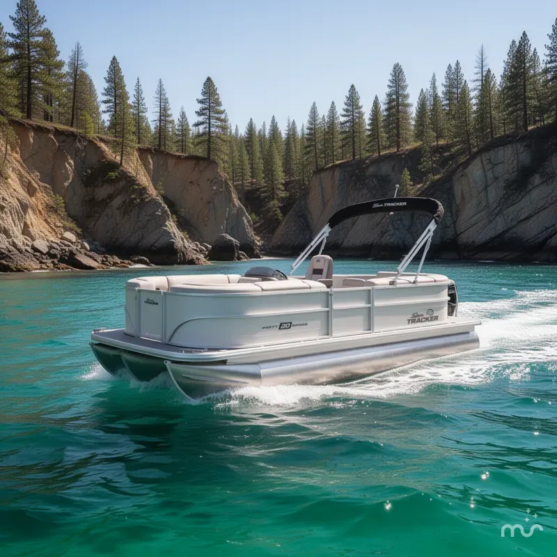 Slide: The Image of Sun Tracker Party Barge 20 DLX 2026 - 4