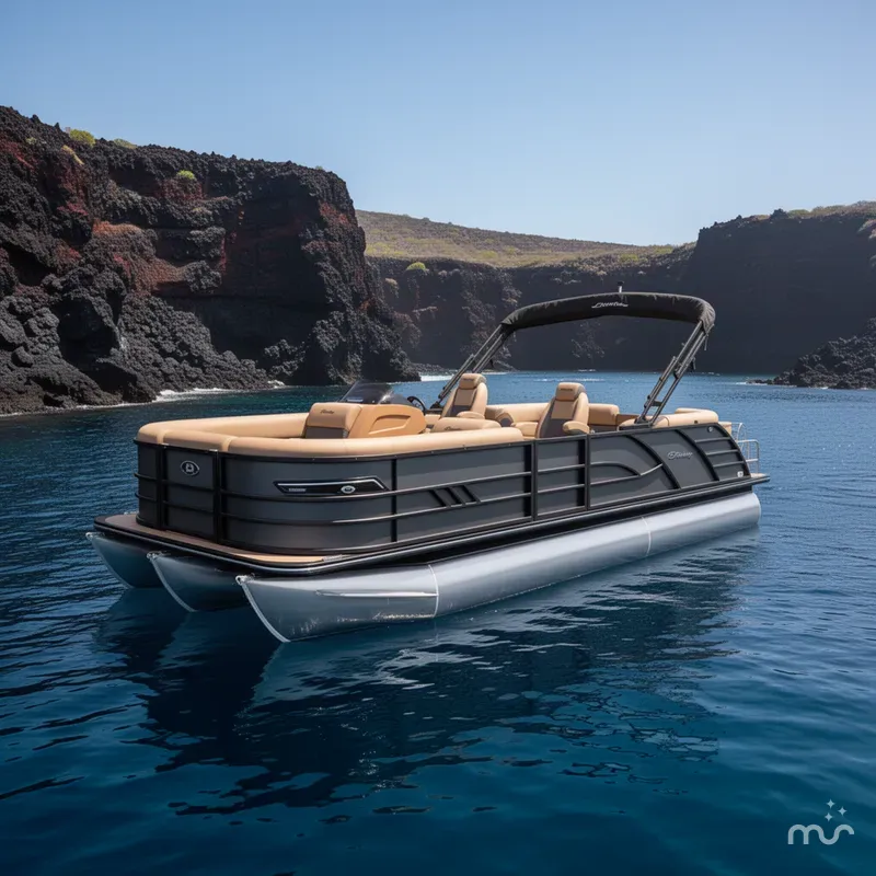Slide: The Image of Bentley Pontoons Elite 223 Admiral Quad Lounge Tritoon 2026 - 2