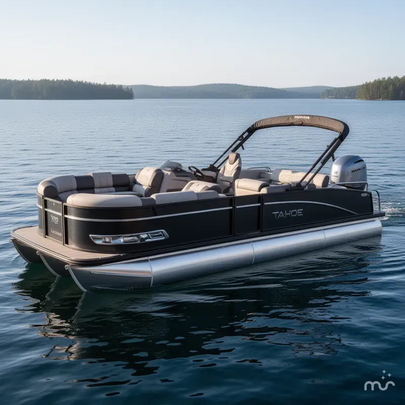 Slide: The Image of Tahoe Cascade 200HP VRB 2385 Swingback Tritoon & Honda 4-Stroke EFI 2026 - 0
