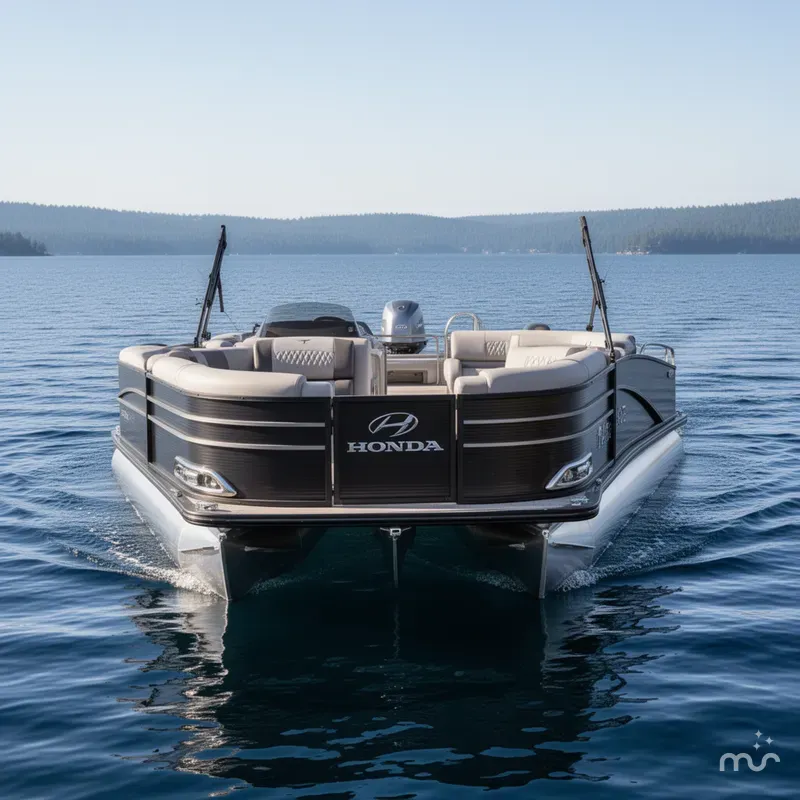 Slide: The Image of Tahoe Cascade 200HP VRB 2385 Swingback Tritoon & Honda 4-Stroke EFI 2026 - 1