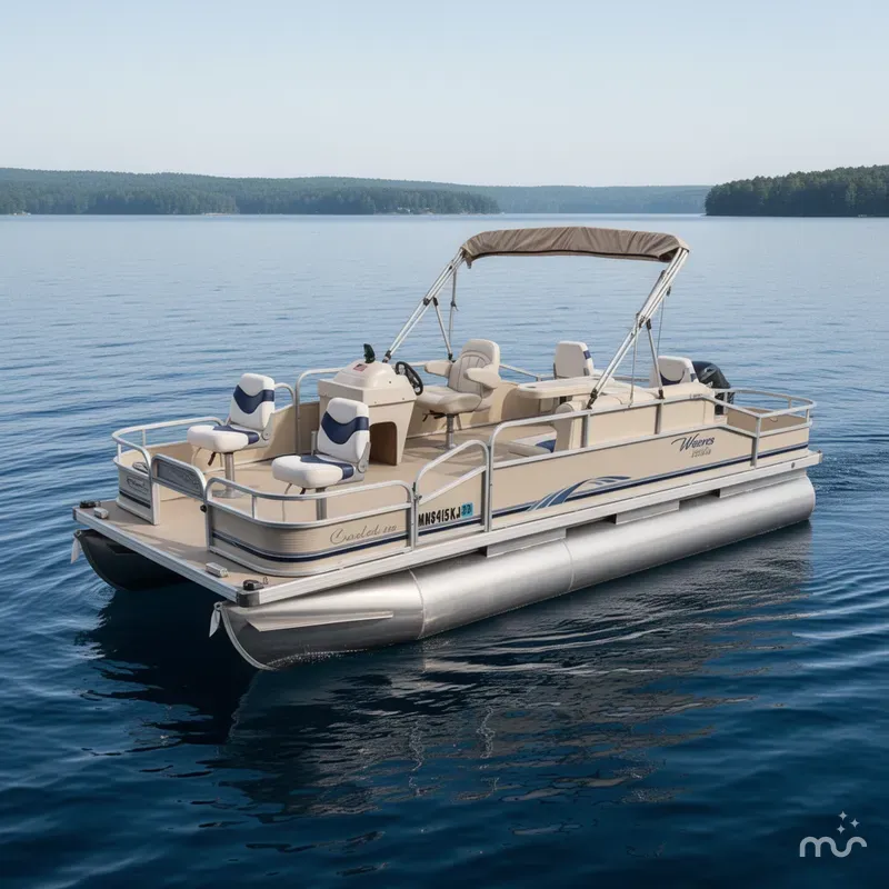 Slide: The Image of Weeres Family Fish Deluxe 220 Pontoon 2008 - 0