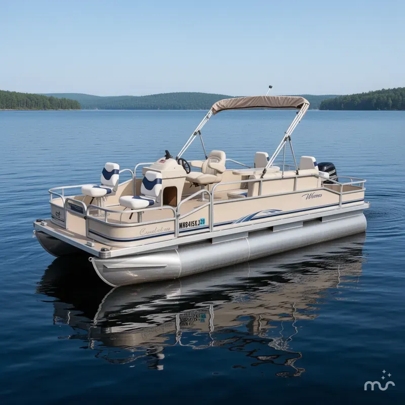 Slide: The Image of Weeres Family Fish Deluxe 220 Pontoon 2008 - 2