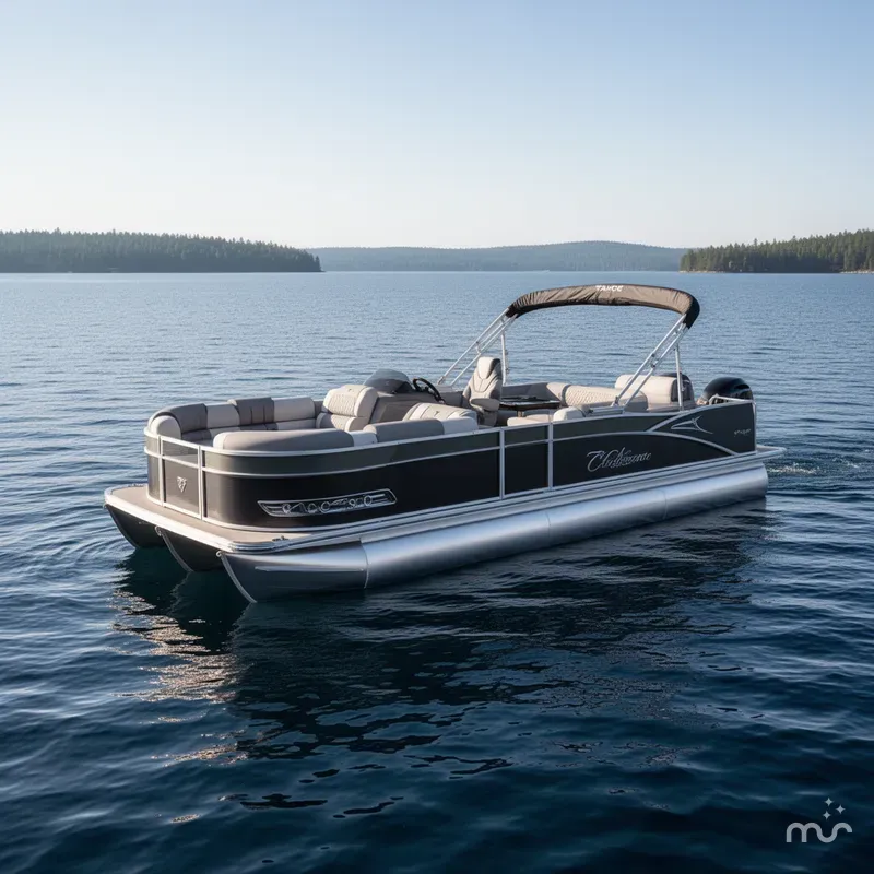 Slide: The Image of Tahoe Cascade 200HP VRL 2385 Swingback Tritoon 2025 - 1