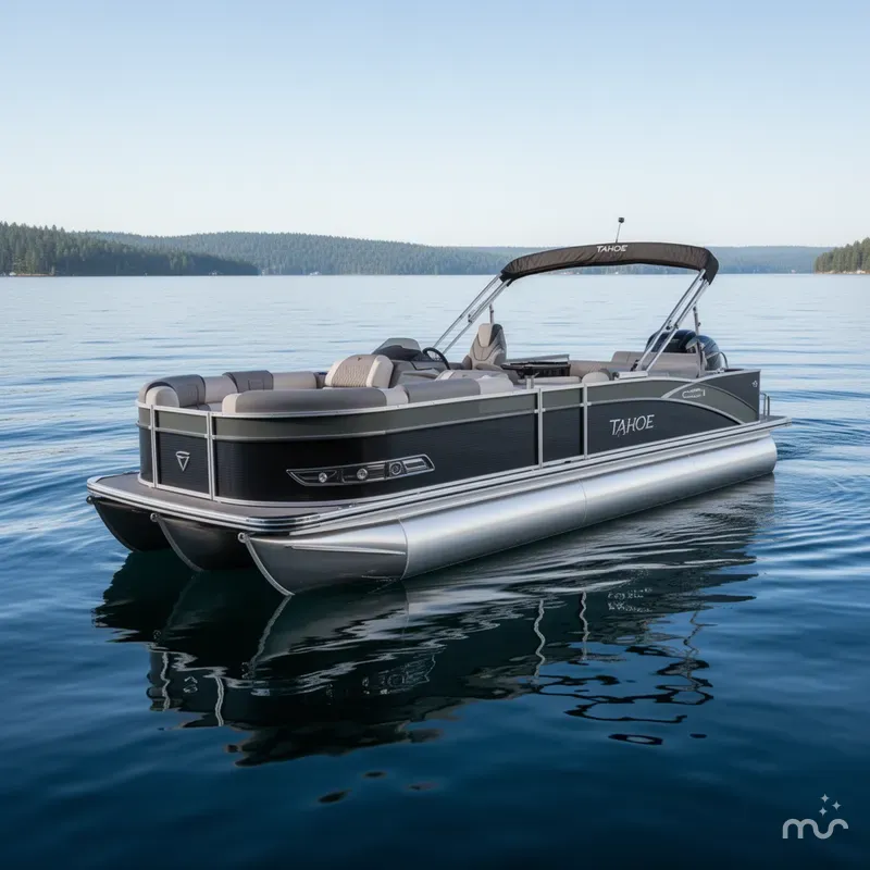 Slide: The Image of Tahoe Cascade 200HP VRL 2385 Swingback Tritoon 2025 - 2