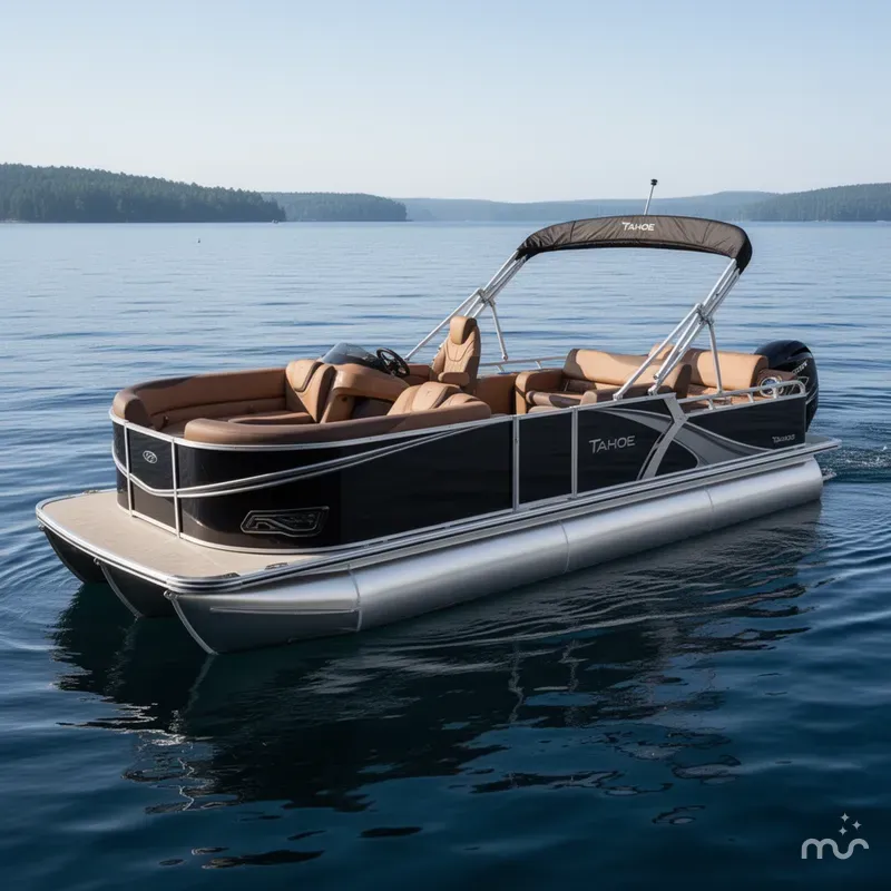 Slide: The Image of Tahoe LTZ 200HP VRL 2385 Swingback Tritoon 2025 - 2