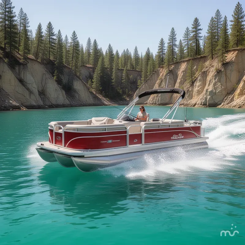 Slide: The Image of Sun Tracker Fishin' Barge 22 DLX 2026 - 4
