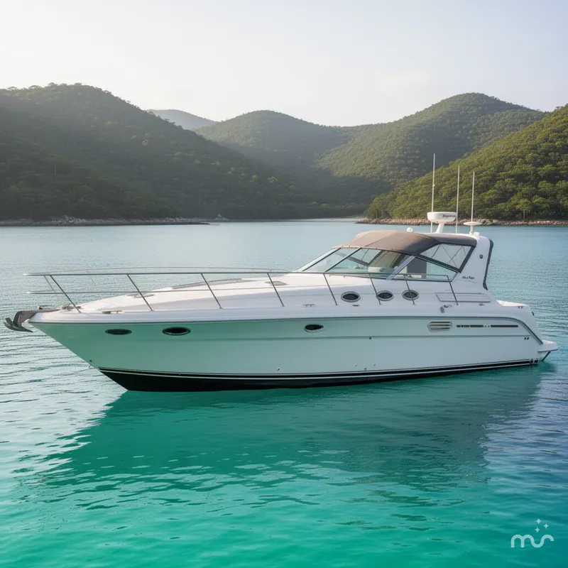 Slide: The Image of Sea Ray 400 Express Cruiser 1995 - 2