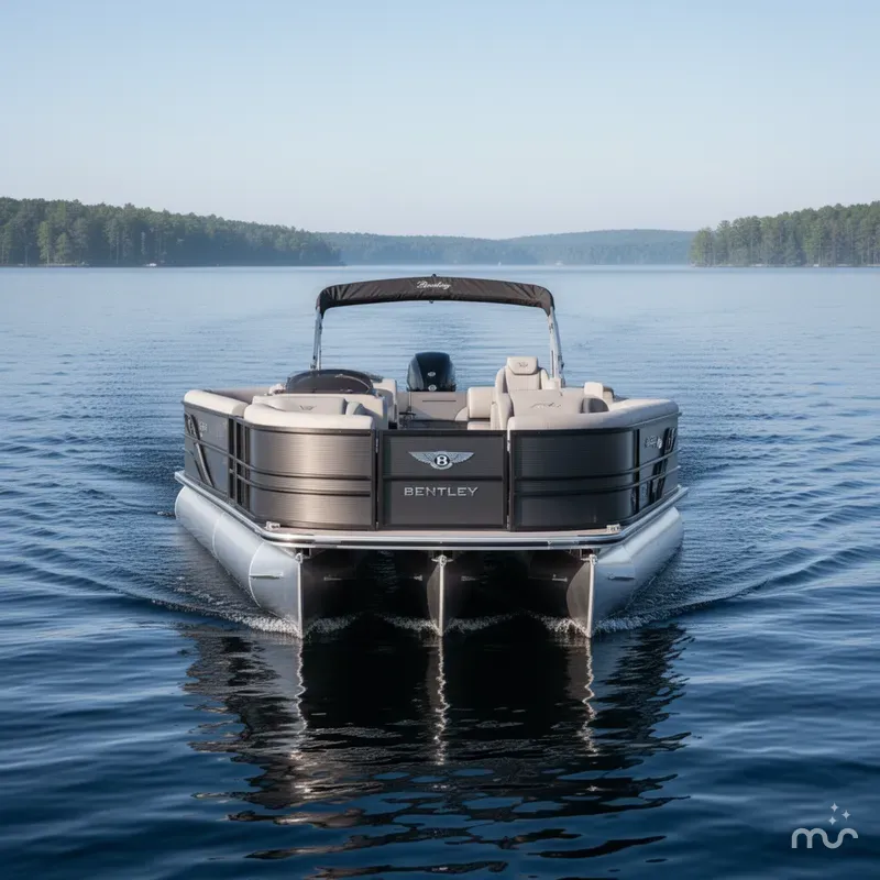 Slide: The Image of Bentley Pontoons Legacy 223 QSB Swingback Tritoon 2026 - 2