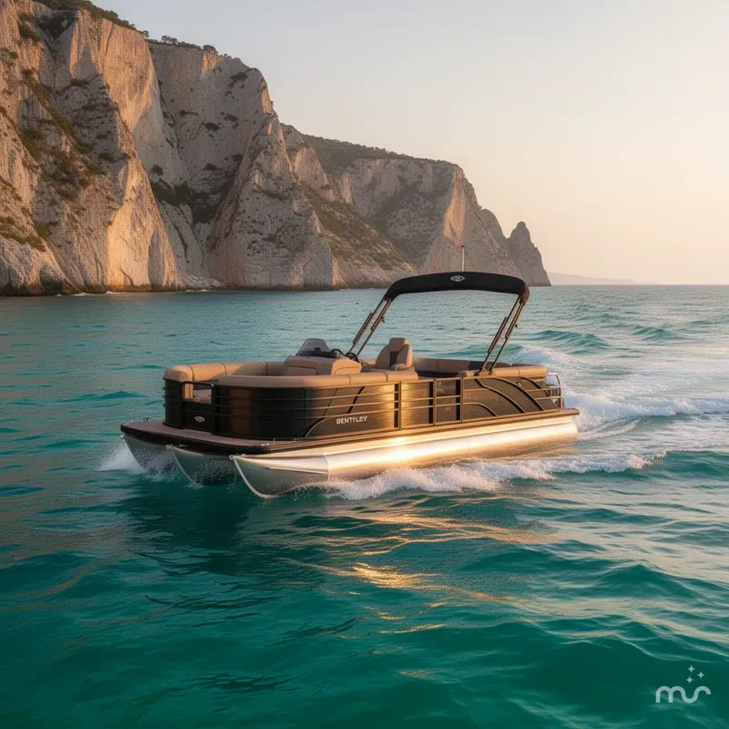 The Image of Bentley Pontoons Elite 200HP 223 Swingback Tritoon 2026 - 0