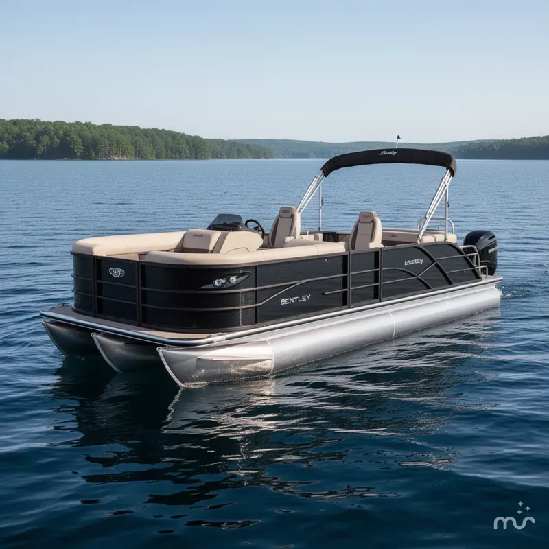 Slide: The Image of Bentley Pontoons Legacy 200HP Swingback 223 Tritoon 2025 - 1
