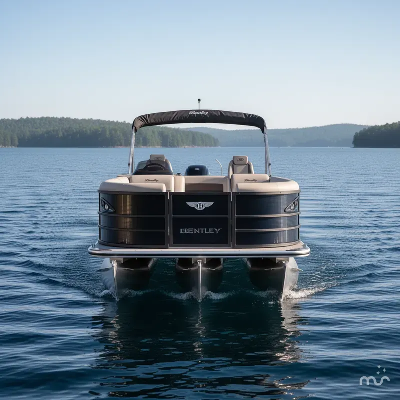 Slide: The Image of Bentley Pontoons Legacy 200HP Swingback 223 Tritoon 2025 - 2