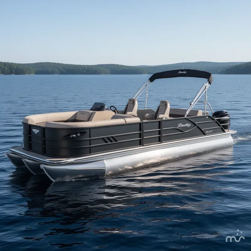 Slide: The Image of Bentley Pontoons Legacy 200HP Swingback 223 Tritoon 2026 - 0