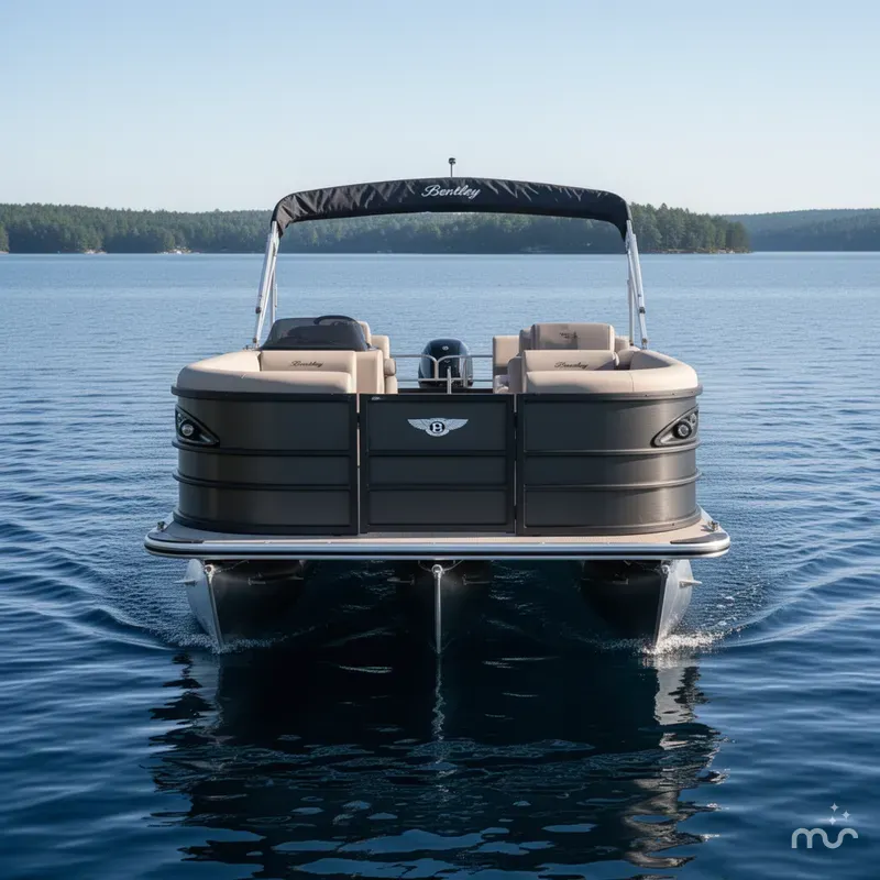 Slide: The Image of Bentley Pontoons Legacy 200HP Swingback 223 Tritoon 2026 - 1