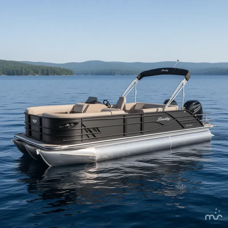 Slide: The Image of Bentley Pontoons Legacy 200HP Swingback 223 Tritoon 2026 - 2