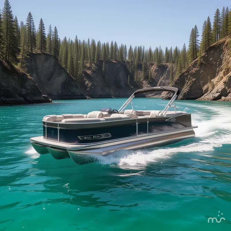 The Image of Tahoe Cascade 200HP Quad Lounge 2385 Tritoon 2025 - 0