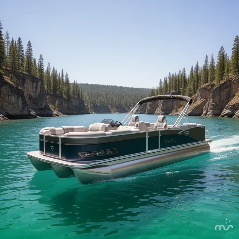 Slide: The Image of Tahoe Cascade 200HP Quad Lounge 2385 Tritoon 2025 - 2