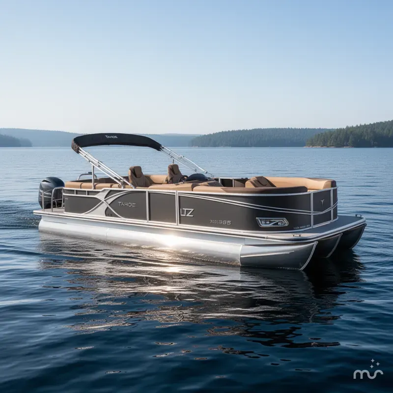 Slide: The Image of Tahoe LTZ 2385 Quad Lounge Shift Flip Tritoon & Honda 4-Stroke EFI 2025 - 1