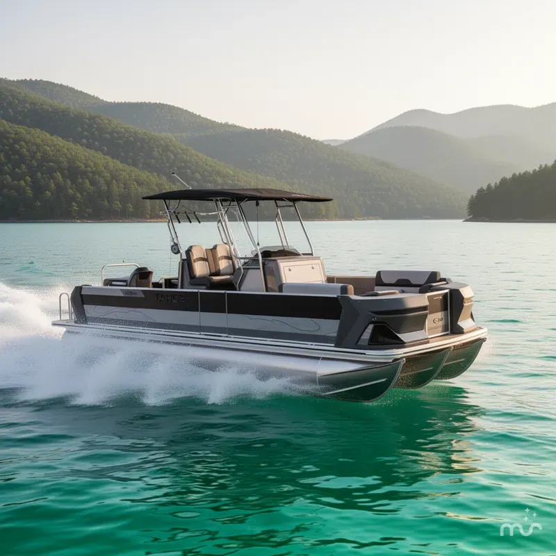 Slide: The Image of Tahoe GEOfish 200HP CRF 2585 Tritoon 2025 - 2