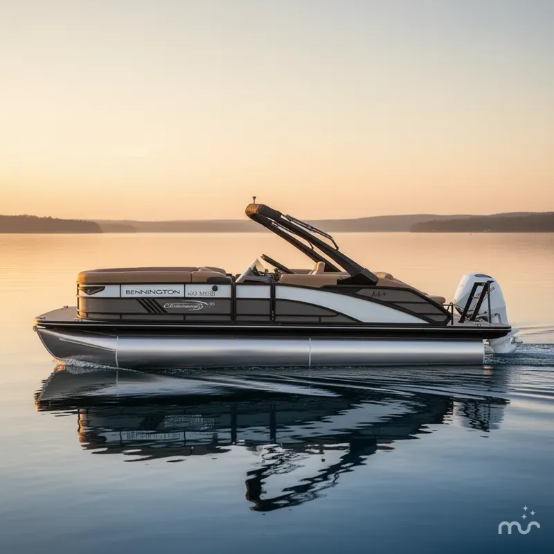Slide: The Image of Bennington 24 MSB Sport Arch Tri-toon Pontoon 2025 - 2
