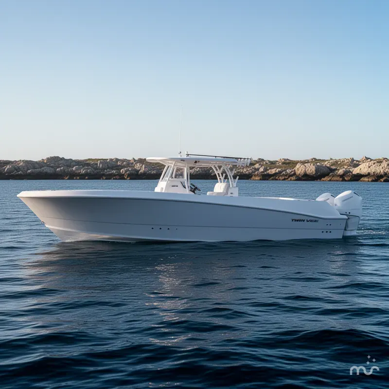 Slide: The Image of Twin Vee 340 Center Console GFX 2026 - 2