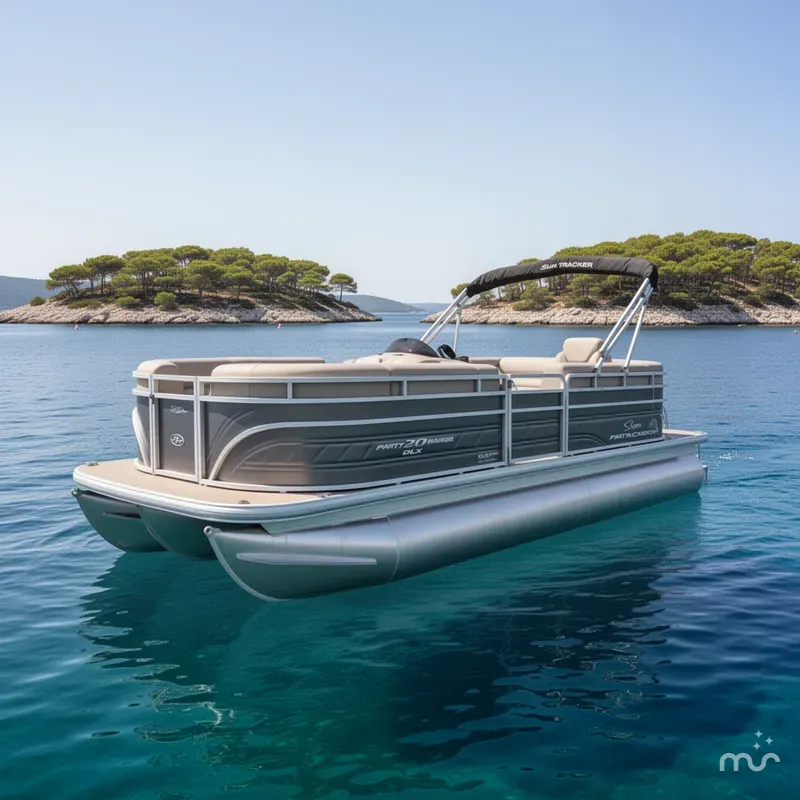 Slide: The Image of Sun Tracker Party Barge 20 DLX 2024 - 2