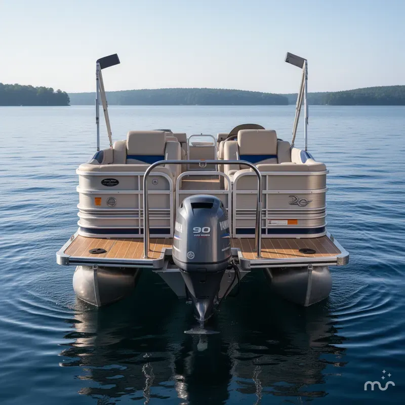Slide: The Image of South Bay 722 Rear Lounge Pontoon & Yamaha 90HP 4-Stroke EFI 2011 - 1