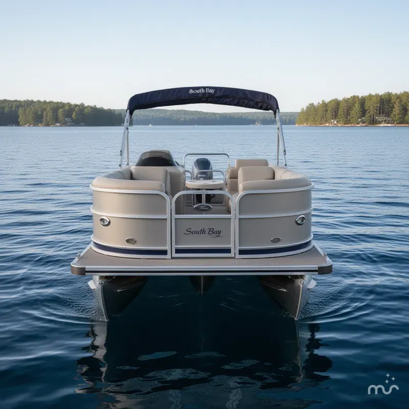 Slide: The Image of South Bay 722 Rear Lounge Pontoon & Yamaha 90HP 4-Stroke EFI 2011 - 2