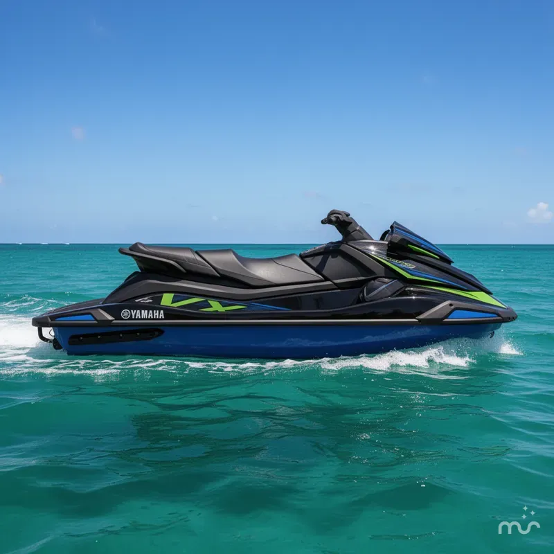 Slide: The Image of Yamaha VX DELUXE W/AUDIO-BLACK/DEEPWATER BLUE 2024 - 0