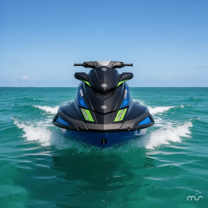 Slide: The Image of Yamaha VX DELUXE W/AUDIO-BLACK/DEEPWATER BLUE 2024 - 1