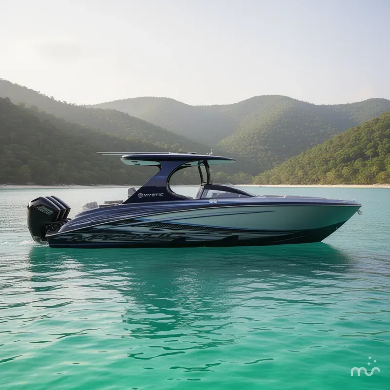 Slide: The Image of Mystic Powerboats M3800 2026 - 2