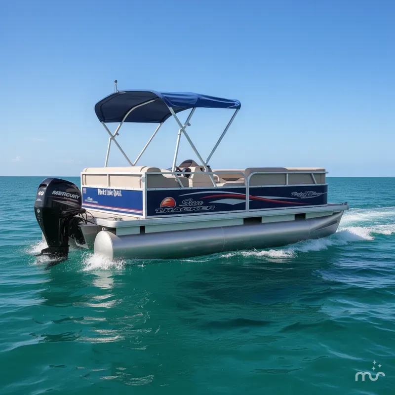 Slide: The Image of Sun Tracker Party Barge 16 DLX 2015 - 0
