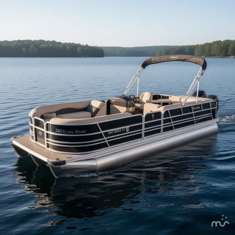 Slide: The Image of Palm Beach Ultra 240 Cruise Pontoon & Suzuki 115HP 4-Stroke EFI 2015 - 0