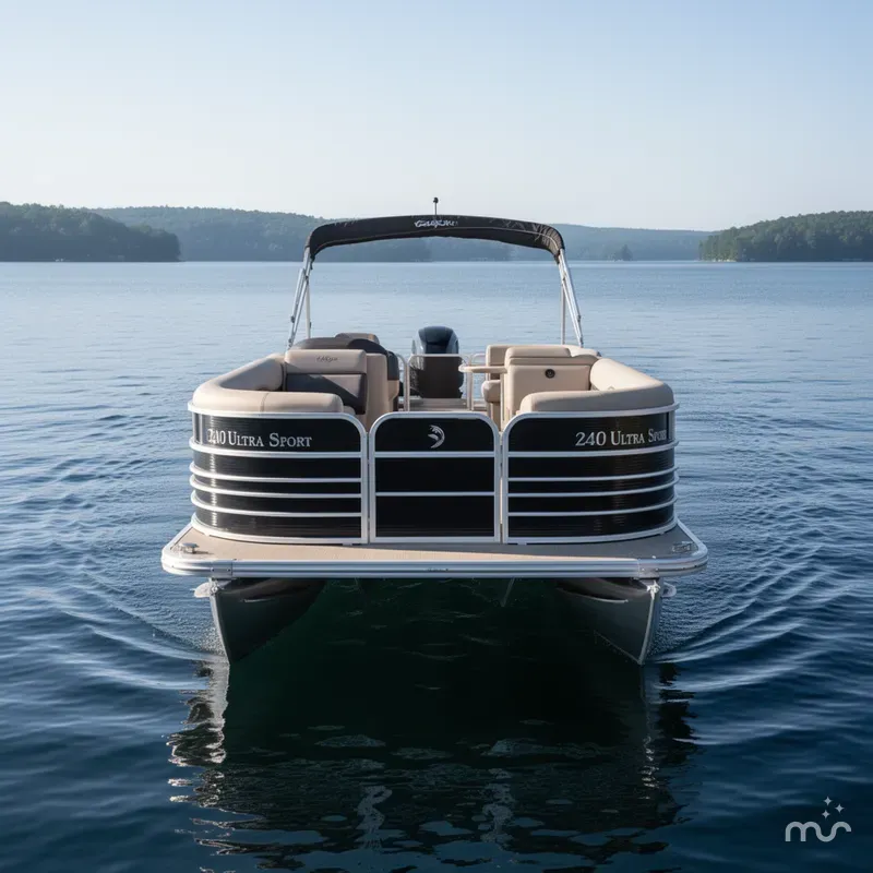 Slide: The Image of Palm Beach Ultra 240 Cruise Pontoon & Suzuki 115HP 4-Stroke EFI 2015 - 1
