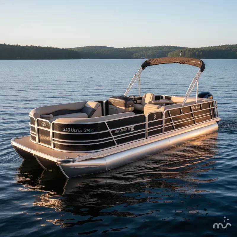 Slide: The Image of Palm Beach Ultra 240 Cruise Pontoon & Suzuki 115HP 4-Stroke EFI 2015 - 2