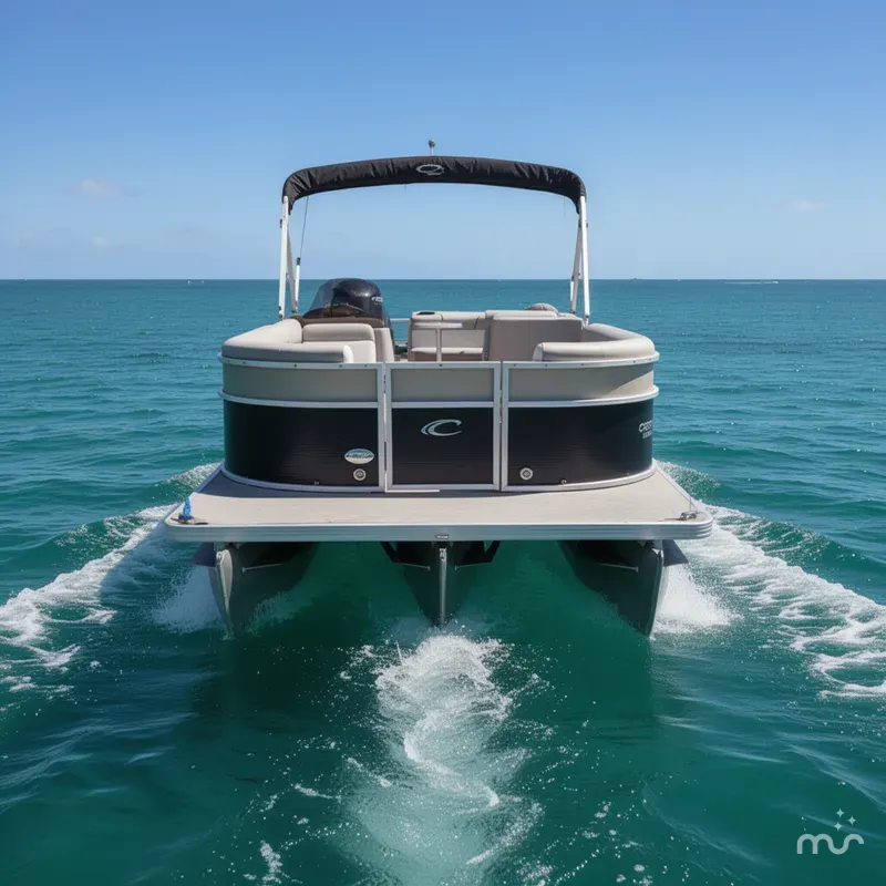 Slide: The Image of Crest 22 TriToon with trailer 2013 - 0