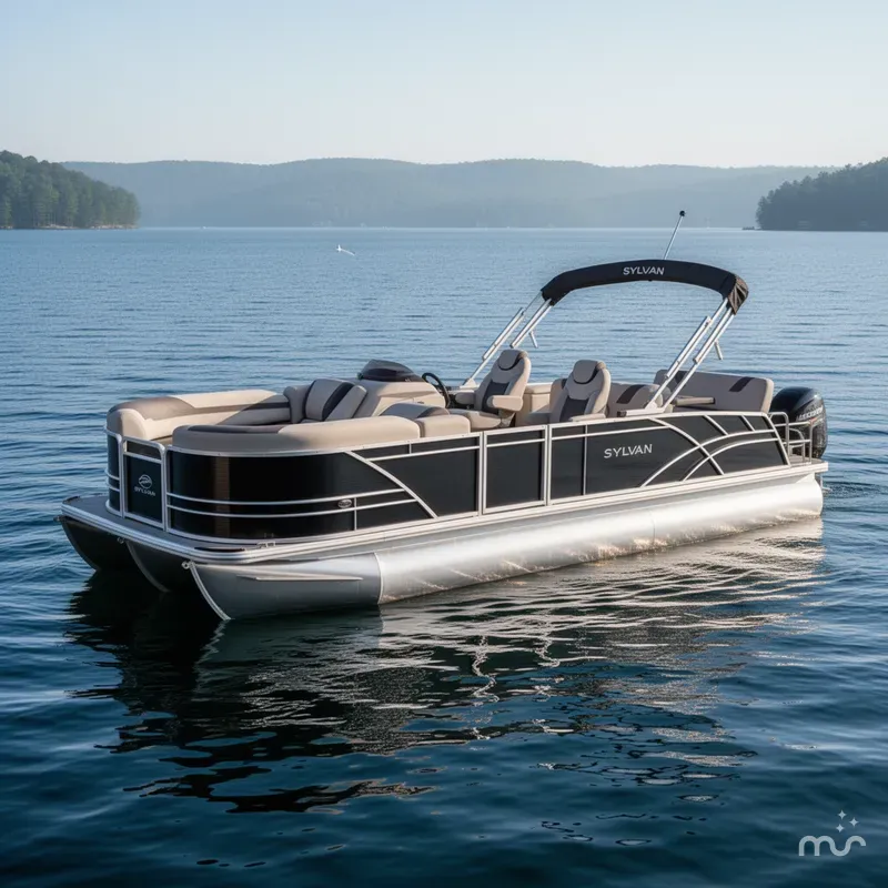 Slide: The Image of Sylvan L3 DLZ 22' Swingback Tritoon & Mercury 150HP 4-Stroke EFI 2022 - 2