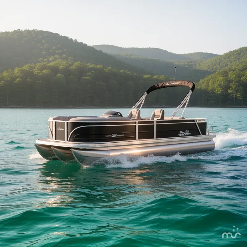Slide: The Image of Sun Tracker Party Barge 22 RF DLX 2026 - 4