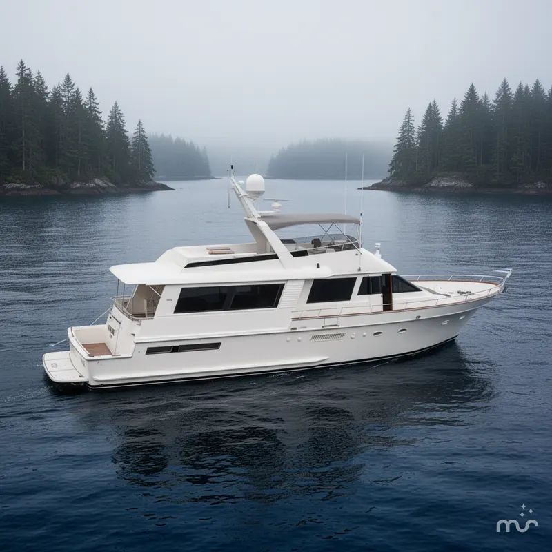 Slide: The Image of Viking 72 Cockpit Motor Yacht 1990 - 2