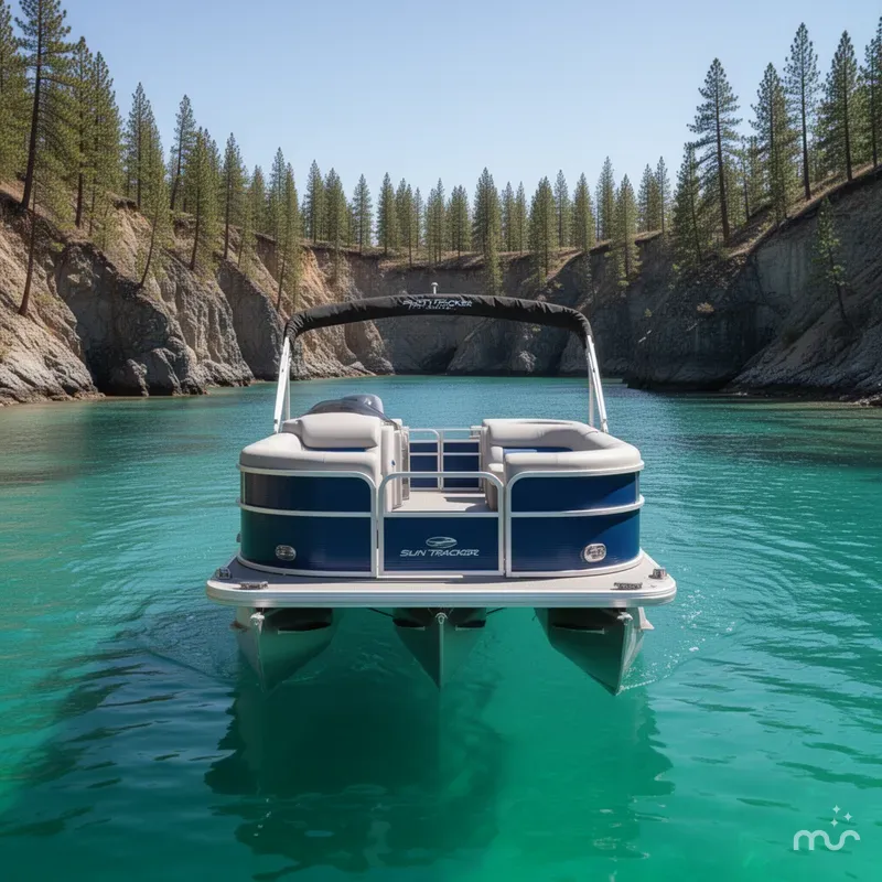 Slide: The Image of Sun Tracker Party Barge 20 DLX 2026 - 1
