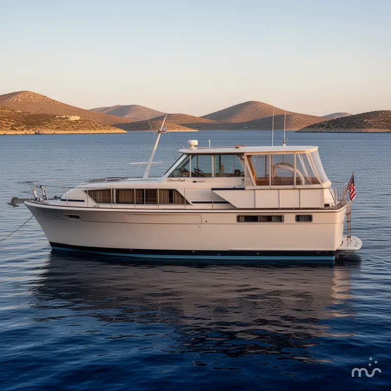 Slide: The Image of Chris-Craft 410 Commander 1977 - 4