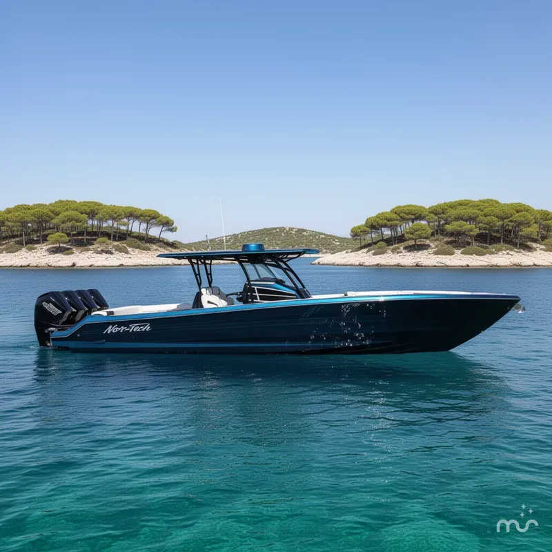 Slide: The Image of Nor-Tech 390 Sport Center Console 2026 - 2