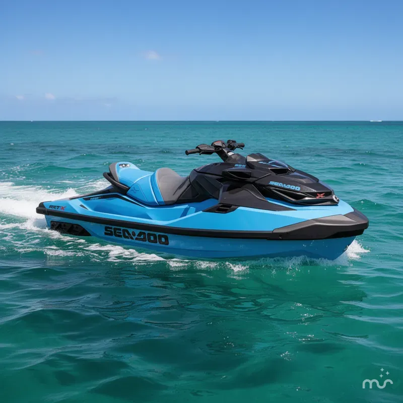 Slide: The Image of Sea-Doo RXT-X™ 325 Gulfstream Blue Premium 2026 - 2