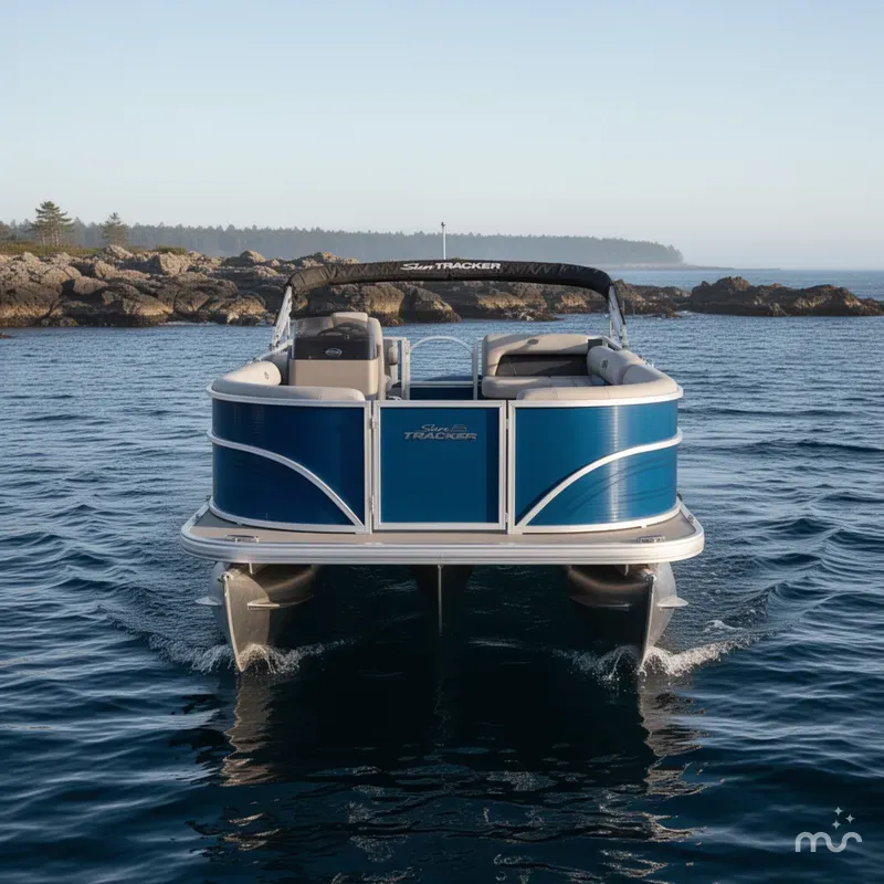 Slide: The Image of Sun Tracker Party Barge 16 DLX 2026 - 1
