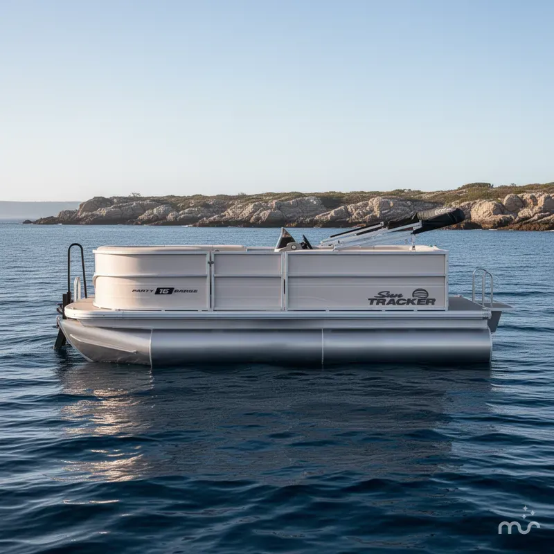 Slide: The Image of Sun Tracker Party Barge 16 DLX 2026 - 2