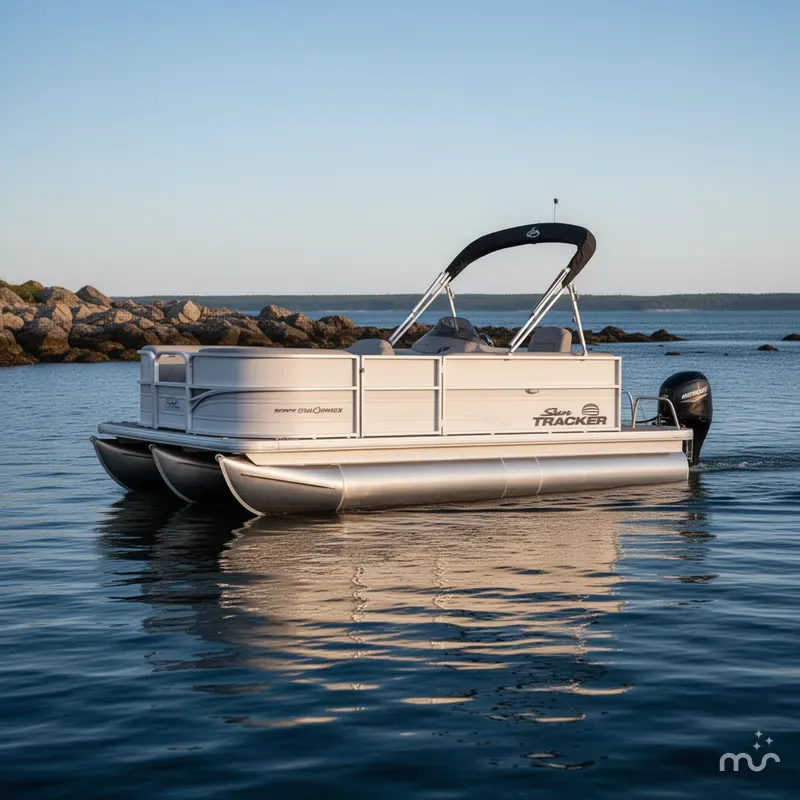 Slide: The Image of Sun Tracker Party Barge 16 DLX 2026 - 4