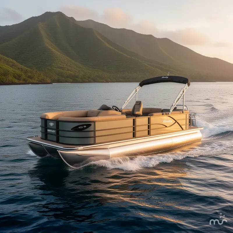 Slide: The Image of Bentley Pontoons Legacy 220 Navigator DL Quad Lounge 2026 - 1