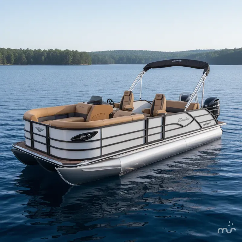 Slide: The Image of Bentley Pontoons Legacy 220 Swingback & Honda 4-Stroke EFI 2026 - 2